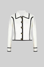 Tailored Ensemble With Contrasting Trim - White