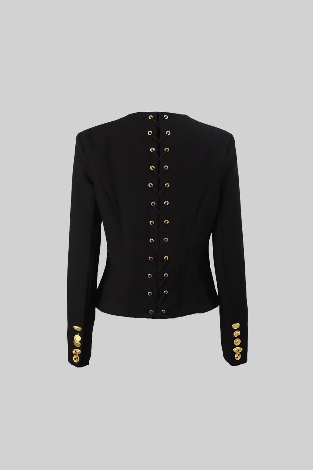 Co-ord Set with Statement Gold Buttons - Black