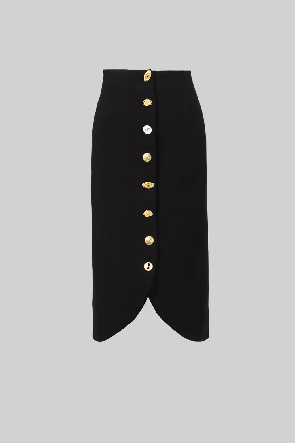 Co-ord Set with Statement Gold Buttons - Black