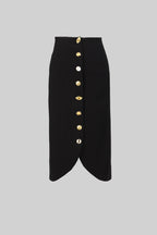 Co-ord Set with Statement Gold Buttons - Black