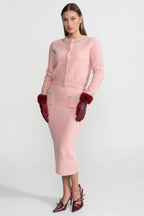 Embellished Knit Co-Ord Set – Blush Pink