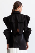 Long Sleeve Butterfly Shirt - Black