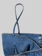 Bow Detail Bustier Top - Blue