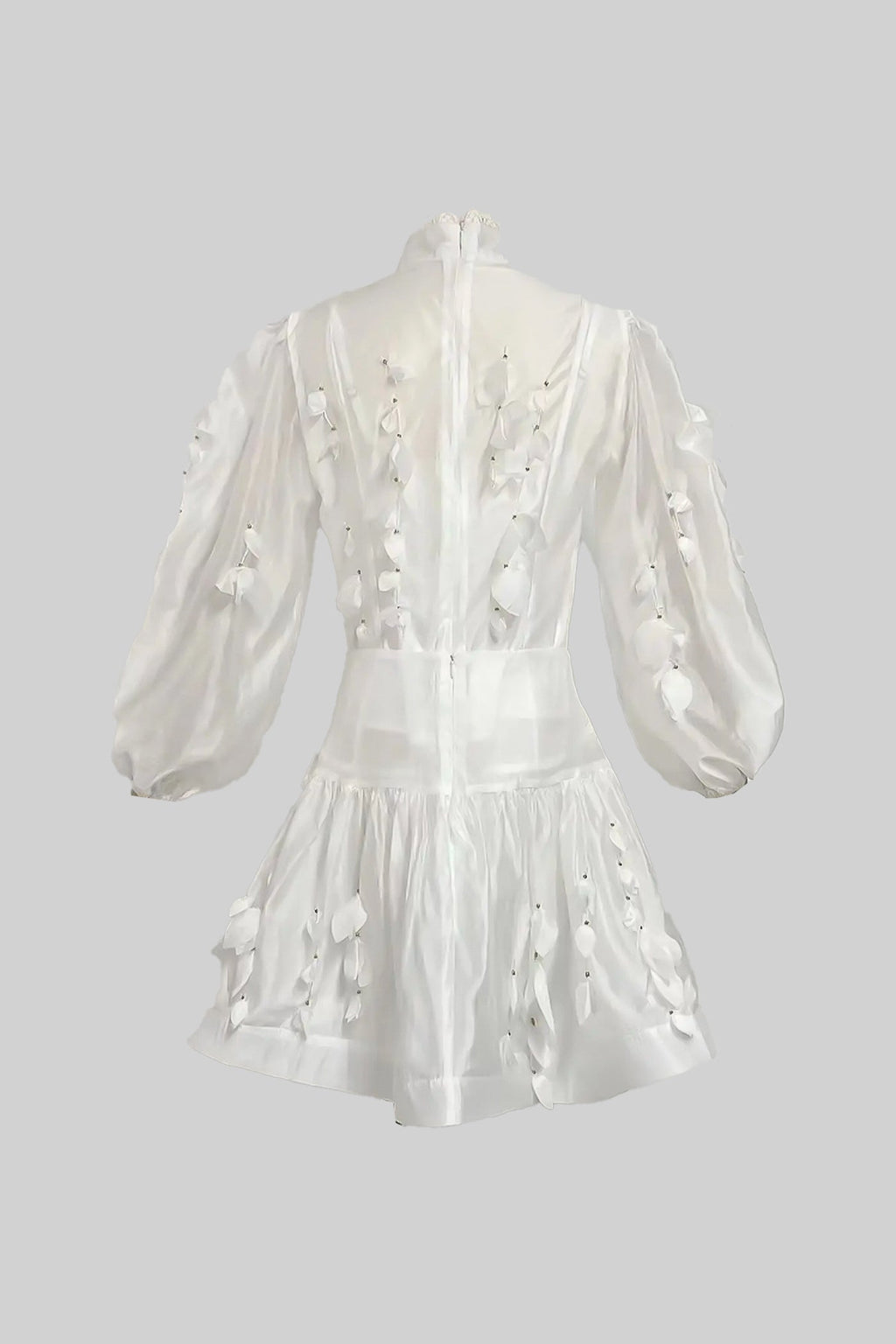 Elegant Floral Co-Ord With Delicate Lace Trim Accents - White